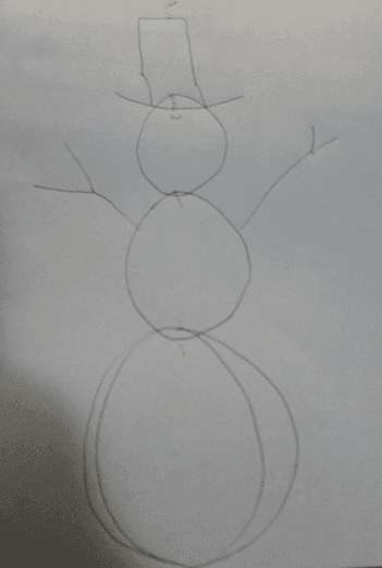 drawing a christmas motif standing display